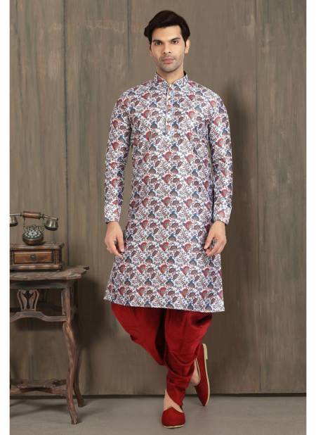 Multi Colour New Designer Function Wear Banarasi Silk Kurta Peshawari Mens Collection 1237